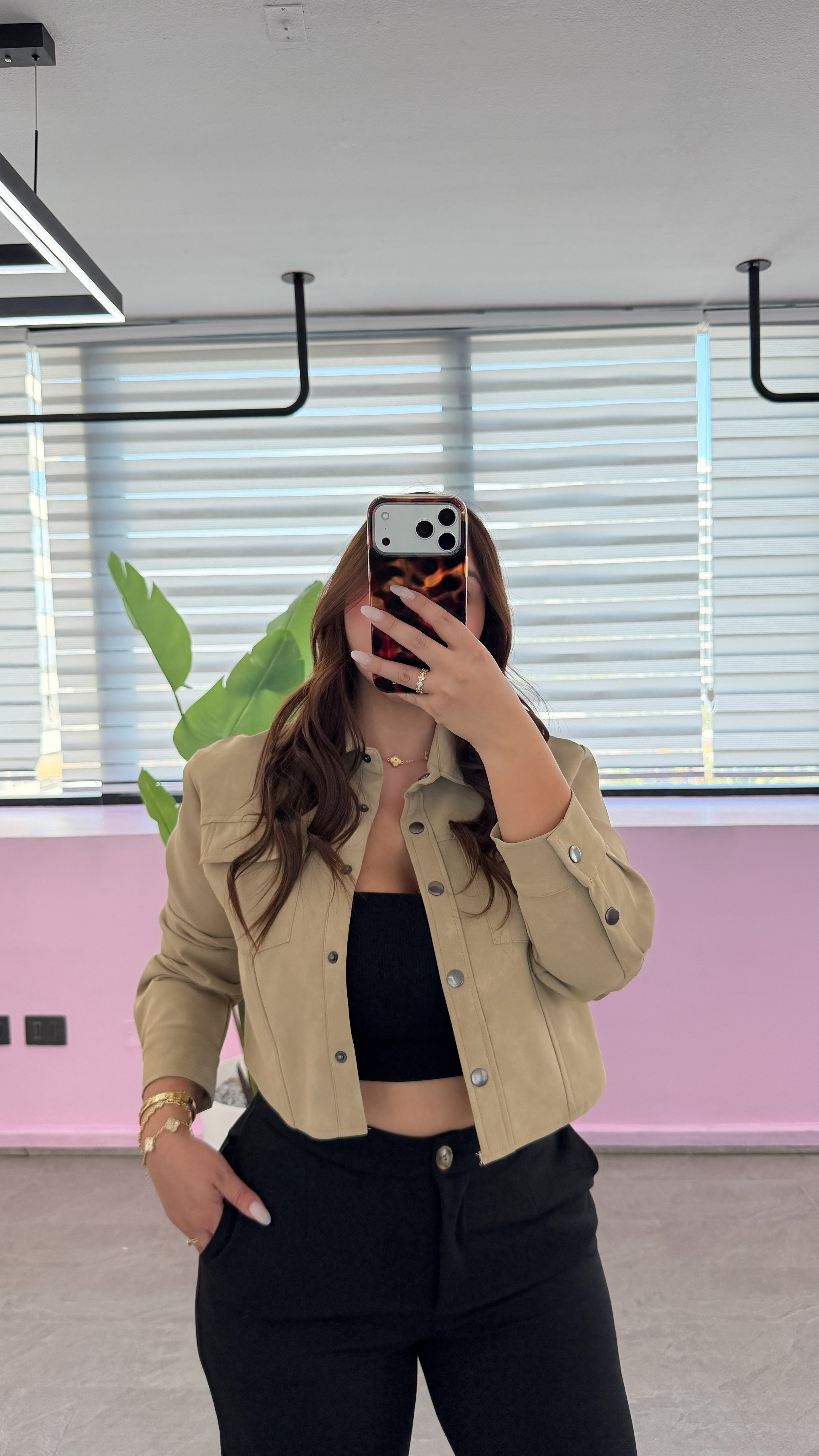 JACKET ECO CUERO GAMUZADA