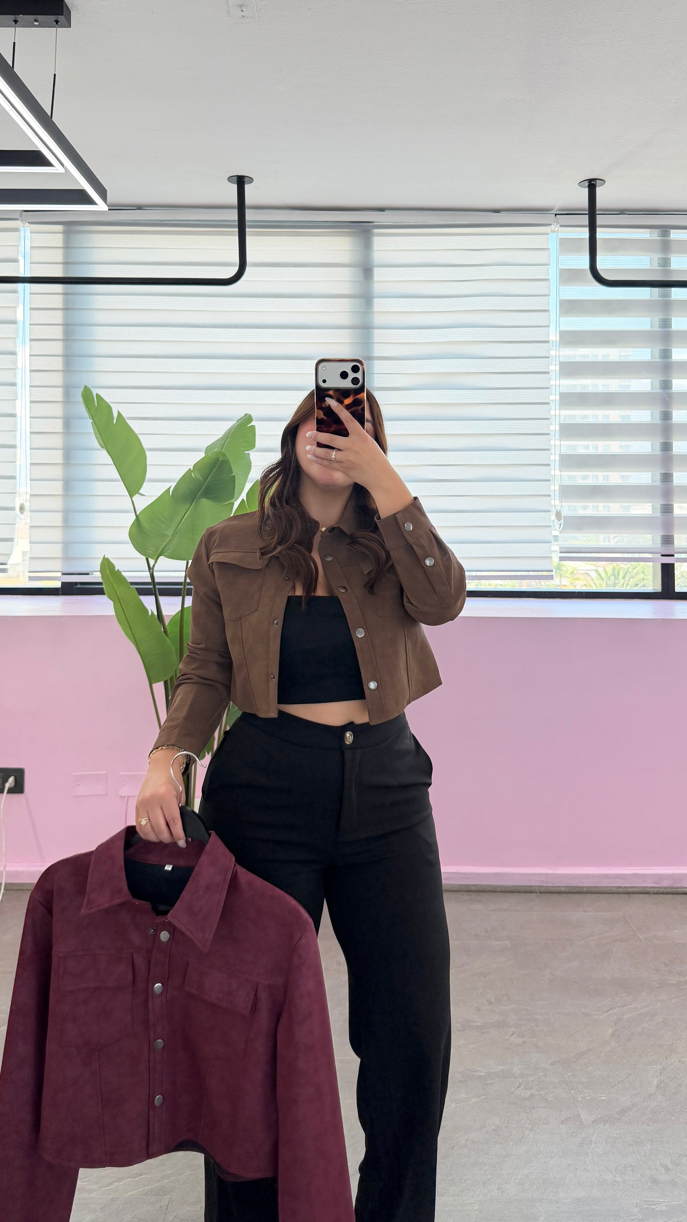 JACKET ECO CUERO GAMUZADA