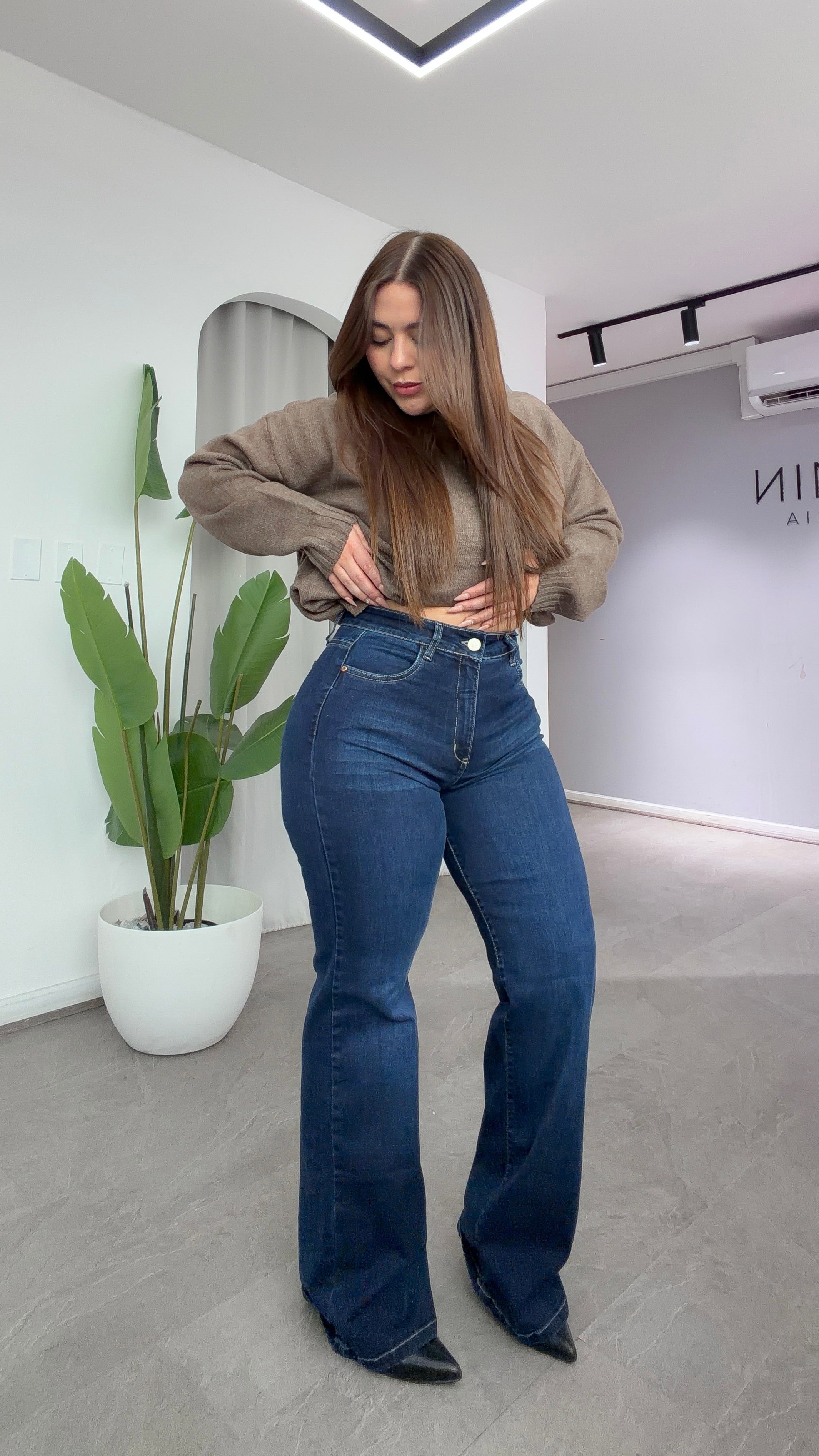 JEANS ATENEA WIDE LEG AZUL  PARADISE