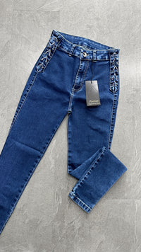 SKINNY TRENZADO AZUL