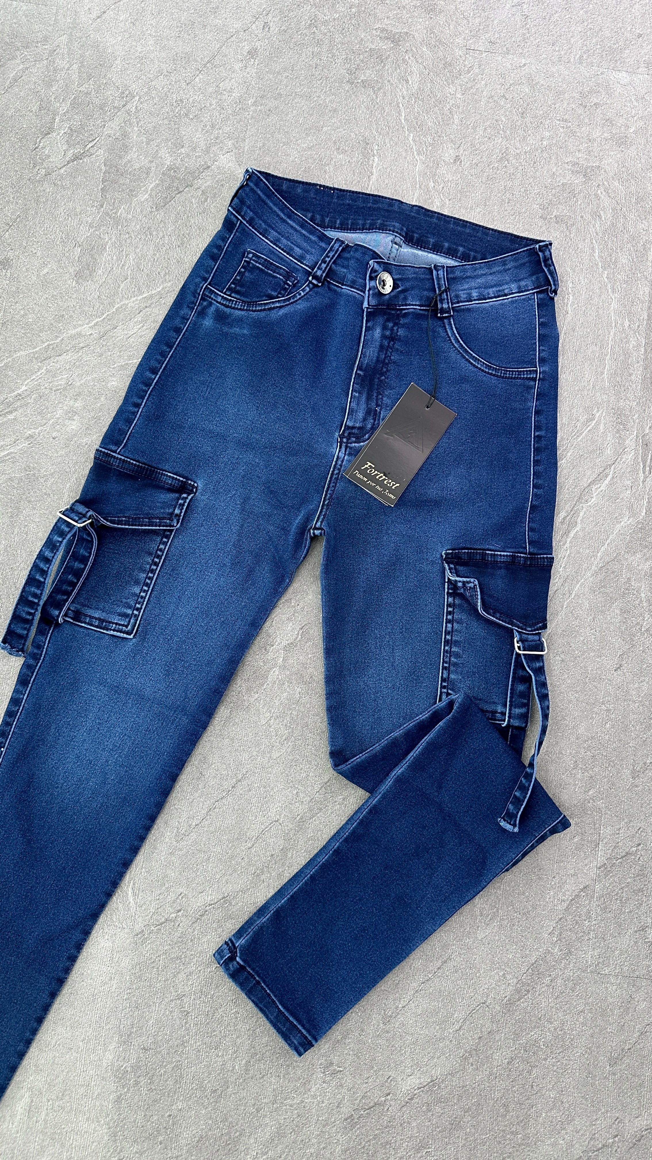SKINNY CARGÓ AZUL