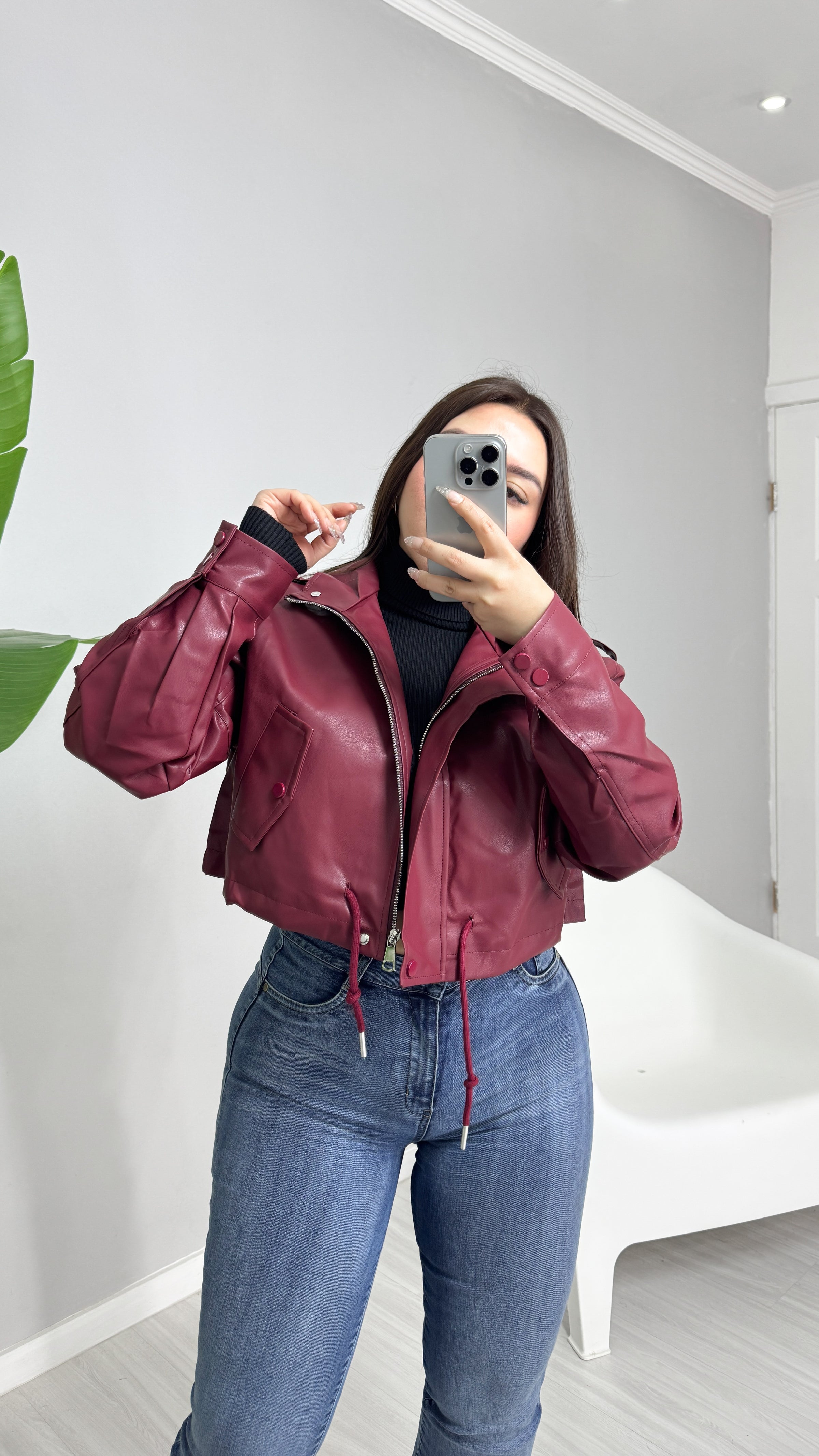 JACKET BOMBER ECOCUERO