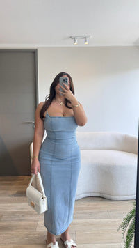 VESTIDO SILUETT CELESTE