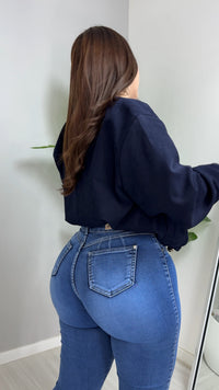 JEANS SKINNY CONTROL DE ABDOMEN FOR3T (NUEVO)