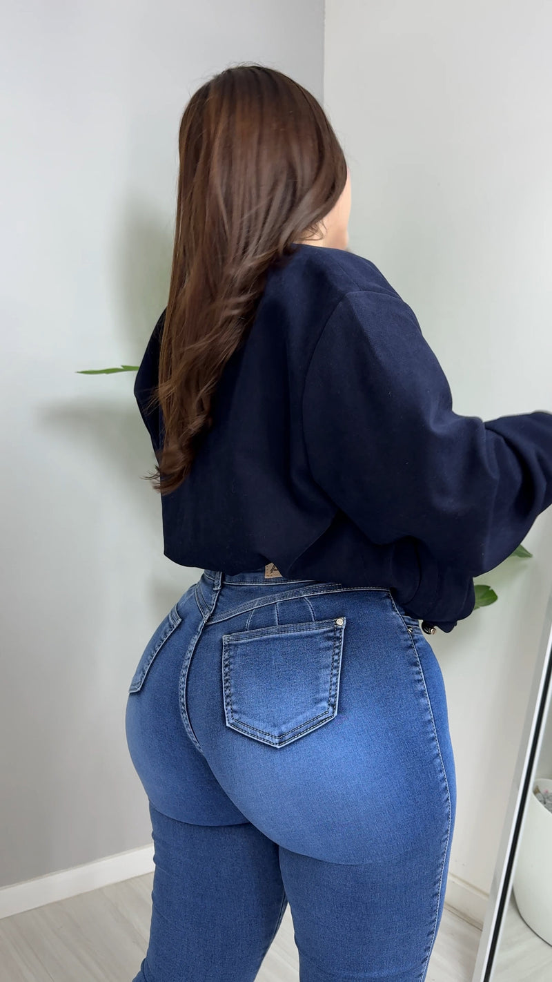 JEANS SKINNY CONTROL DE ABDOMEN FOR3T (NUEVO)