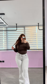 JEANS FLARE GRIS CIELO (PARADISE)