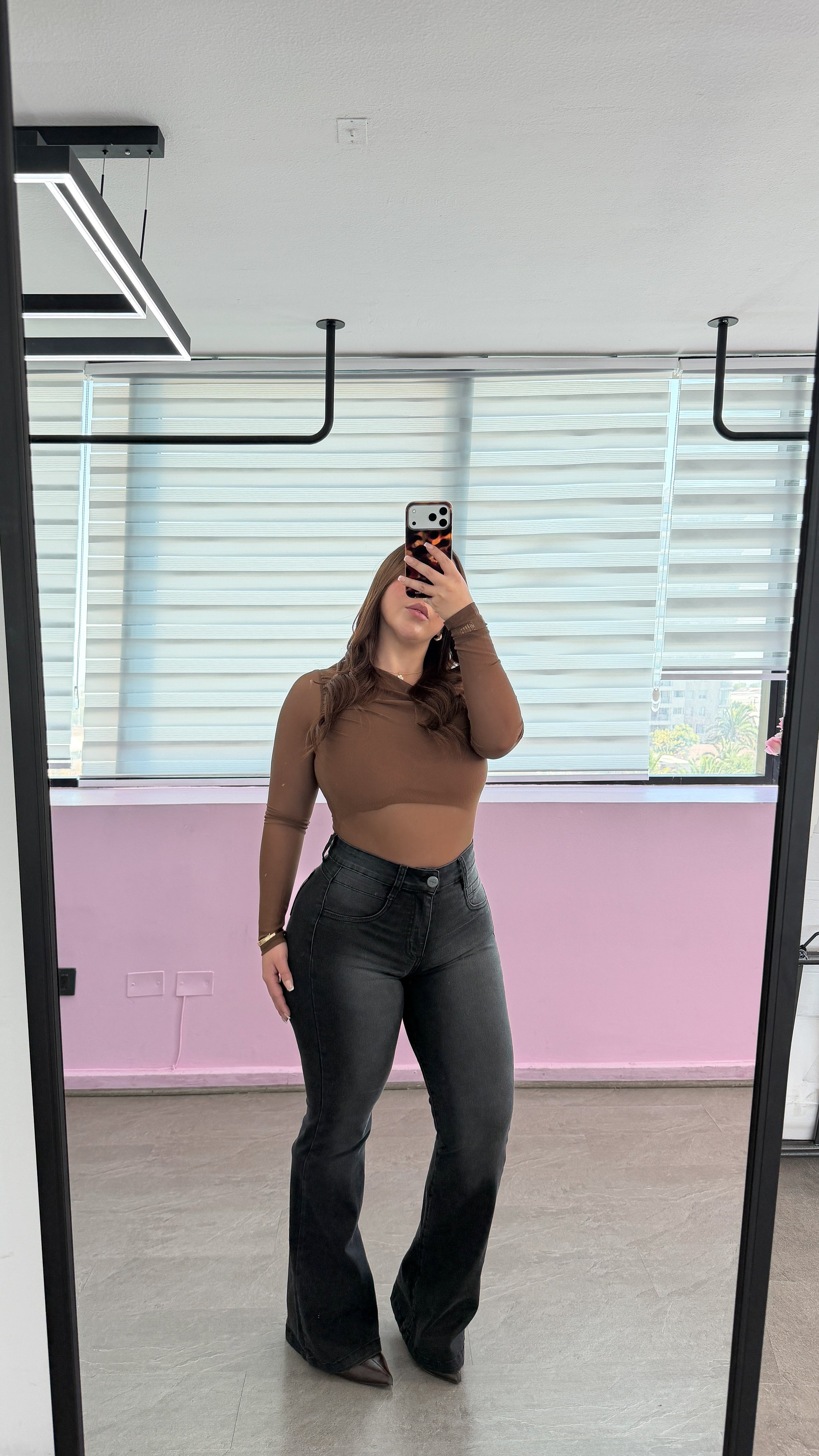 JEANS FLARE NUEVO GRIS
