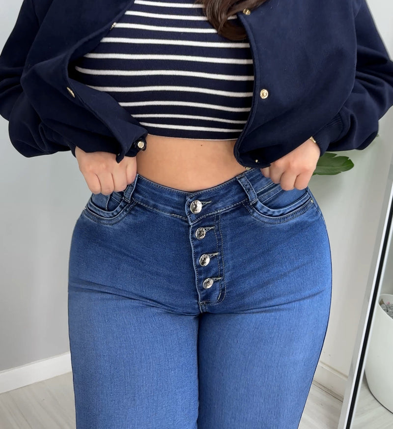 JEANS SKINNY CONTROL DE ABDOMEN FOR3T (NUEVO)