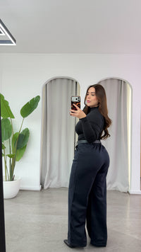 PANTALÓN SASTRERO CINTURÓN PAÑO