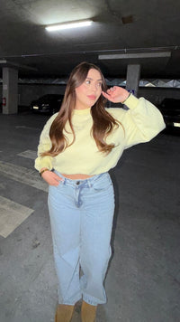 POLERON CROP COQUETTE YELLOW