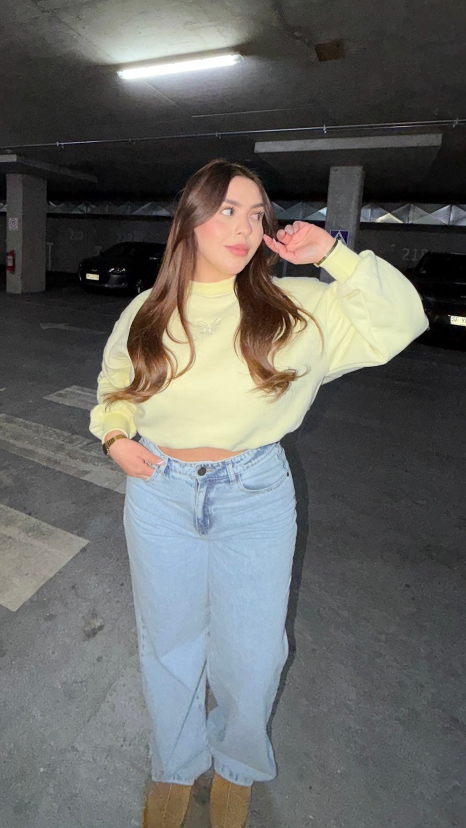 POLERON CROP COQUETTE YELLOW