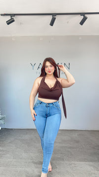 SKINNY CLÁSICO CELESTE x YASMIN TENDENCIA