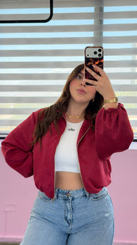 BOMBER MILANO GAMUZA