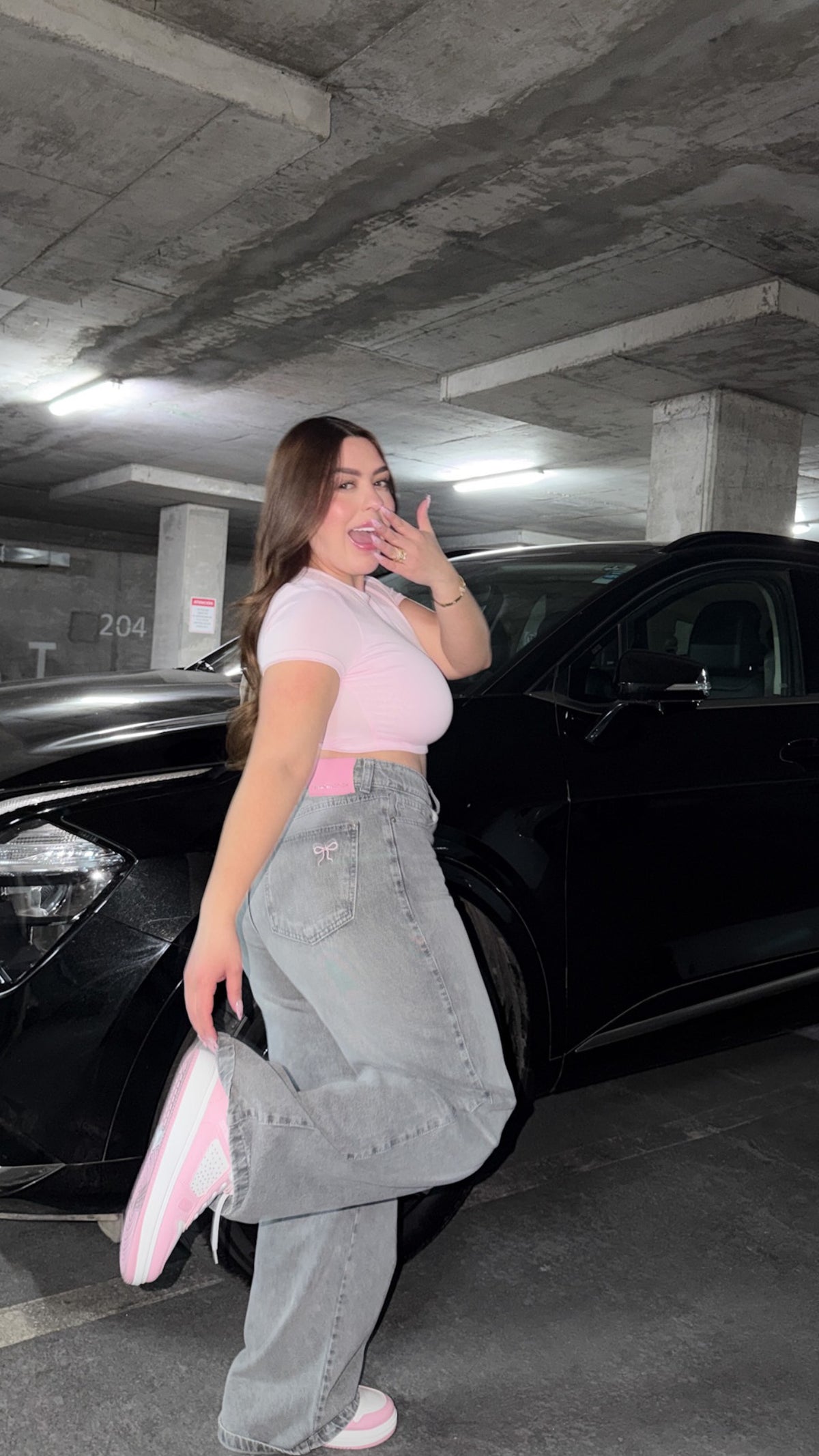 JEANS WIDE LEG COQUETTE GRIS X YASMIN TENDENCIA®️