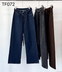 JEANS WIDE LEG BELT