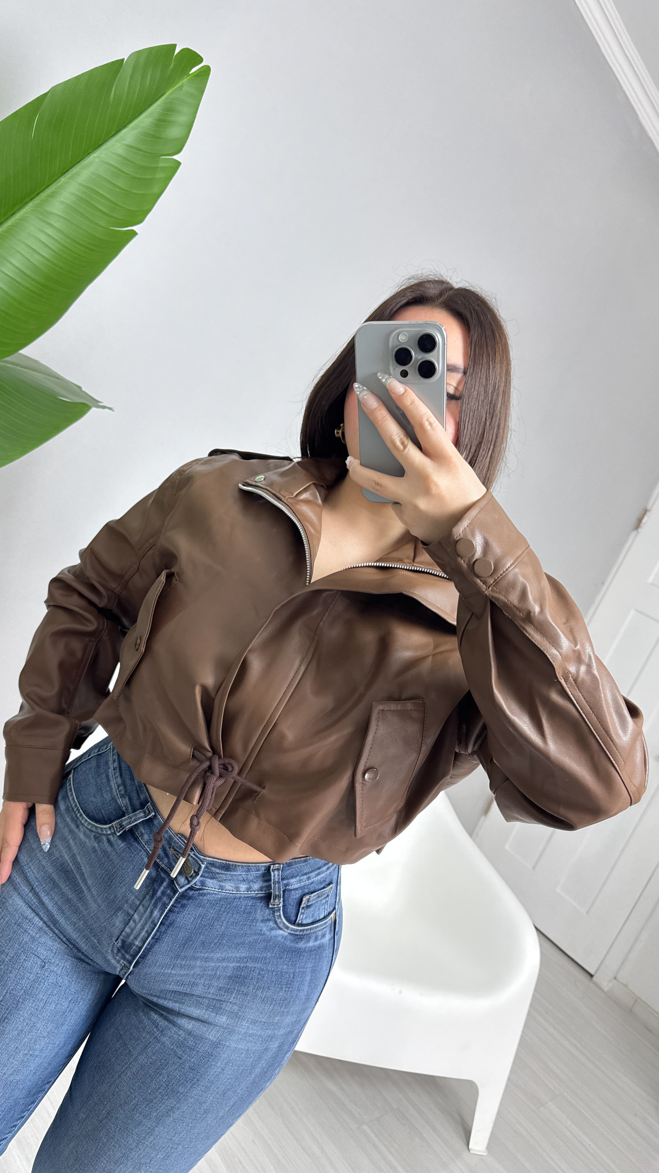 JACKET BOMBER ECOCUERO