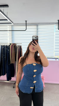 TOP MEZCLILLA BOTONES