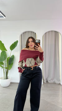SWEATER ROMBO ELEGANCE