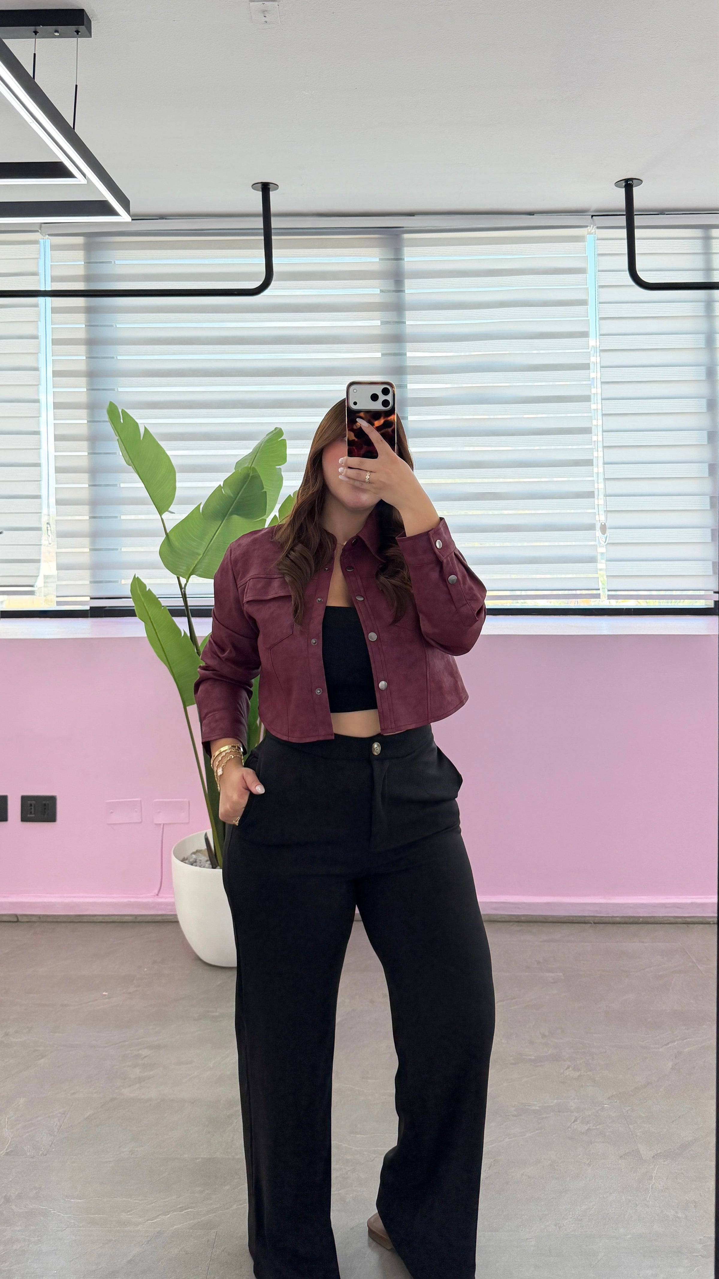 JACKET ECO CUERO GAMUZADA