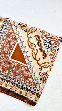 PAÑUELO BANDANA COFFE 70x70
