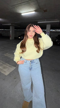 POLERON CROP COQUETTE YELLOW