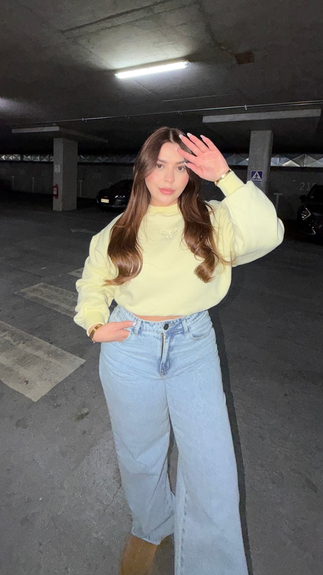 POLERON CROP COQUETTE YELLOW