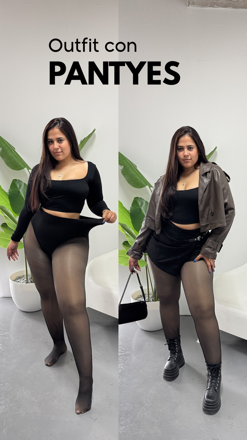 PANTYS EFECTO PIEL CON FAJA