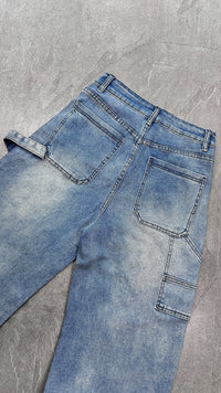 JEANS BAGGY BRILLOS CELESTE