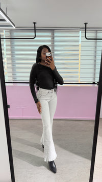 JEANS FLARE GRIS CIELO (PARADISE)