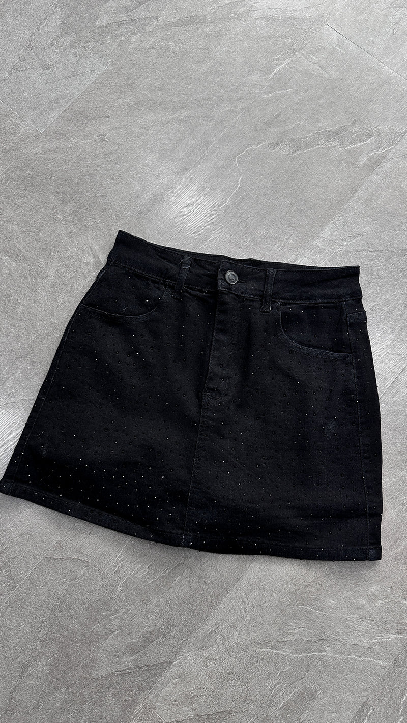 FALDA SHINE BLACK