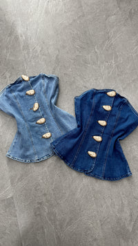 TOP MEZCLILLA BOTONES