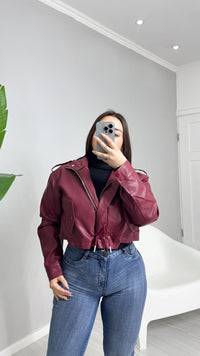 JACKET BOMBER ECOCUERO