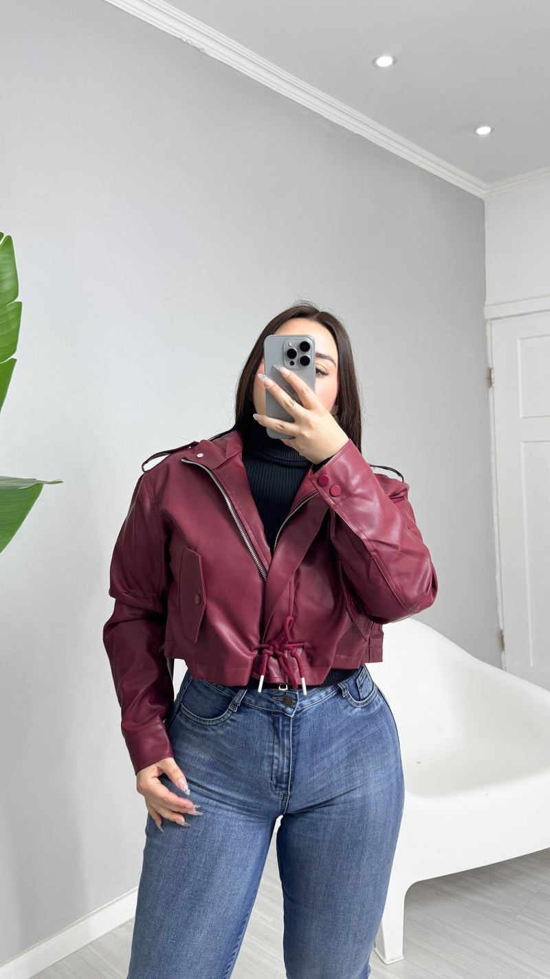 JACKET BOMBER ECOCUERO
