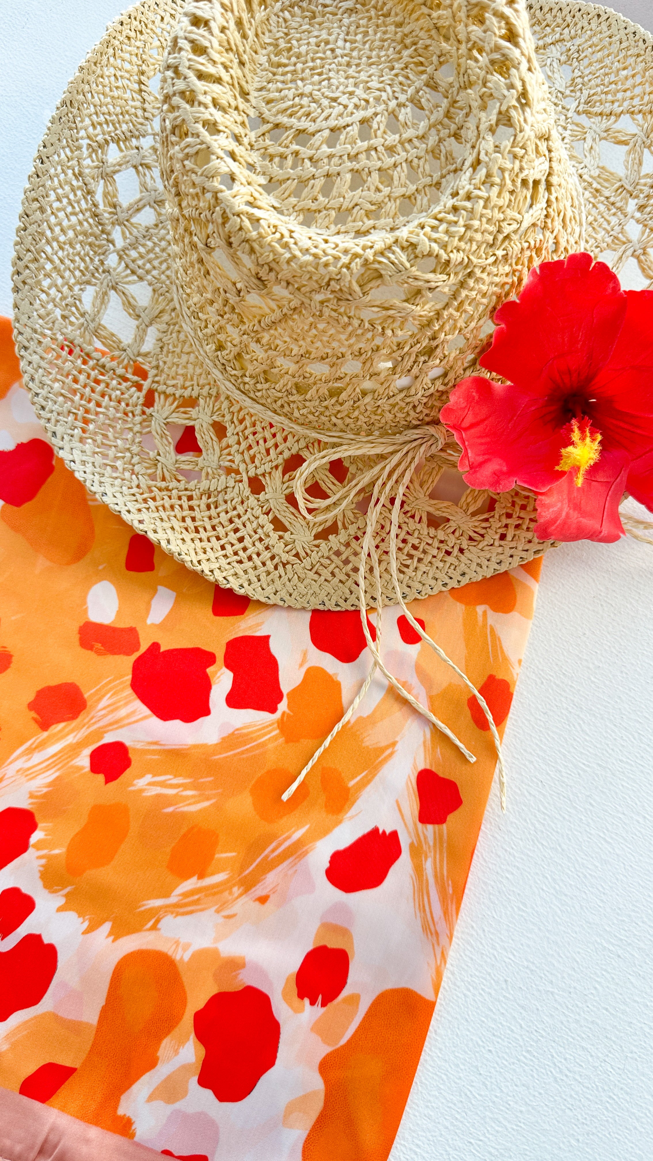 PAÑUELO PRINT NARANJO 70x70