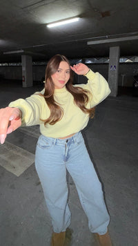 POLERON CROP COQUETTE YELLOW