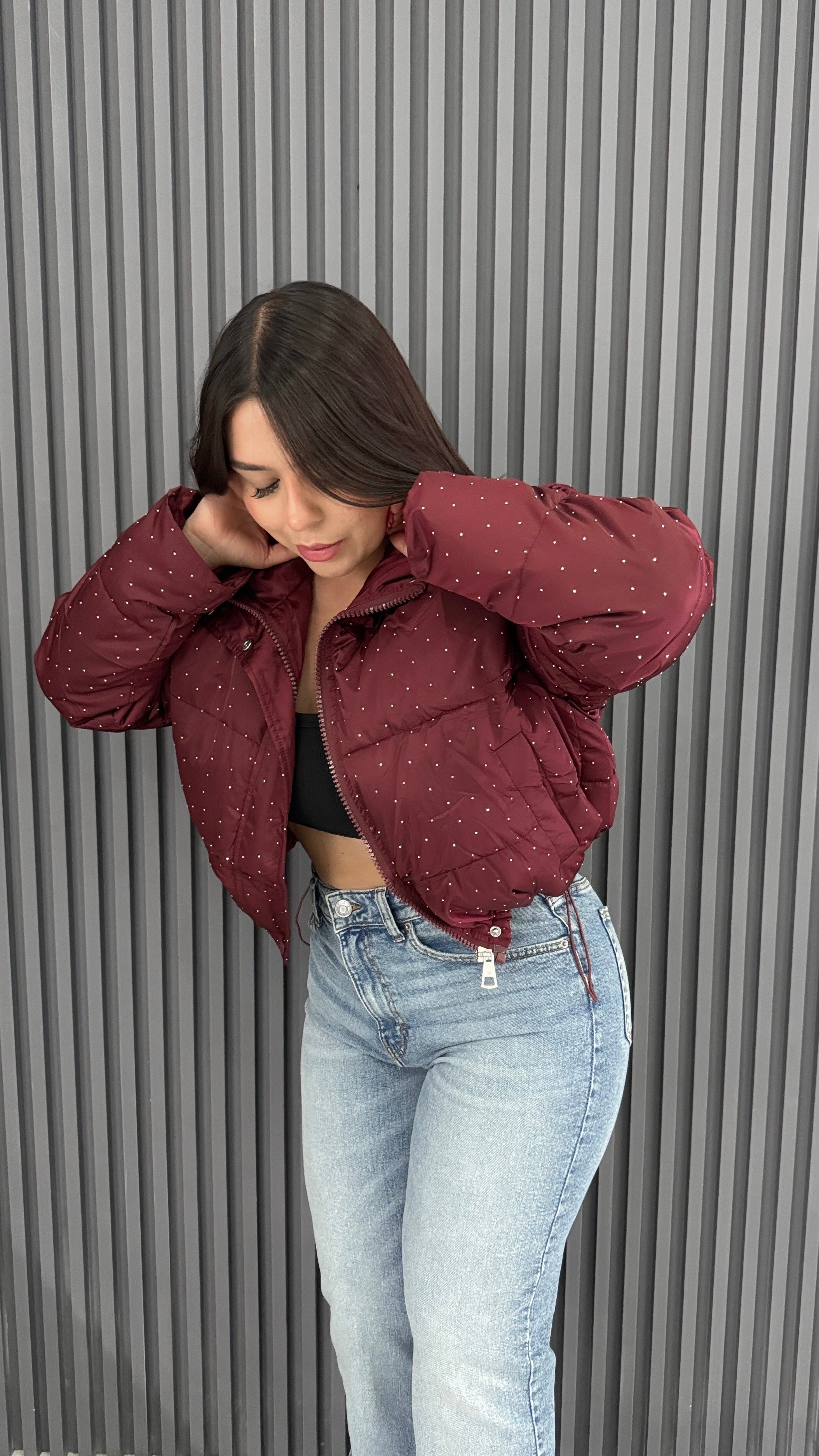 JACKET PUFFA BRILLOS