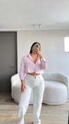 CAMISA CROP LÍNEAS