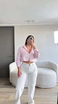 CAMISA CROP LÍNEAS