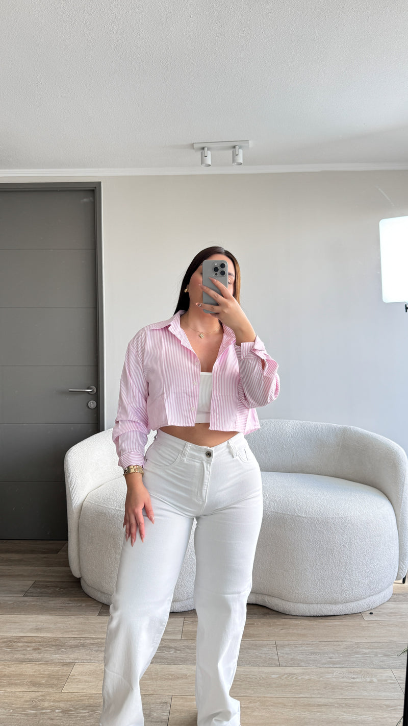 CAMISA CROP LÍNEAS