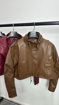 JACKET BOMBER ECOCUERO
