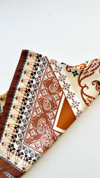 PAÑUELO BANDANA COFFE 70x70