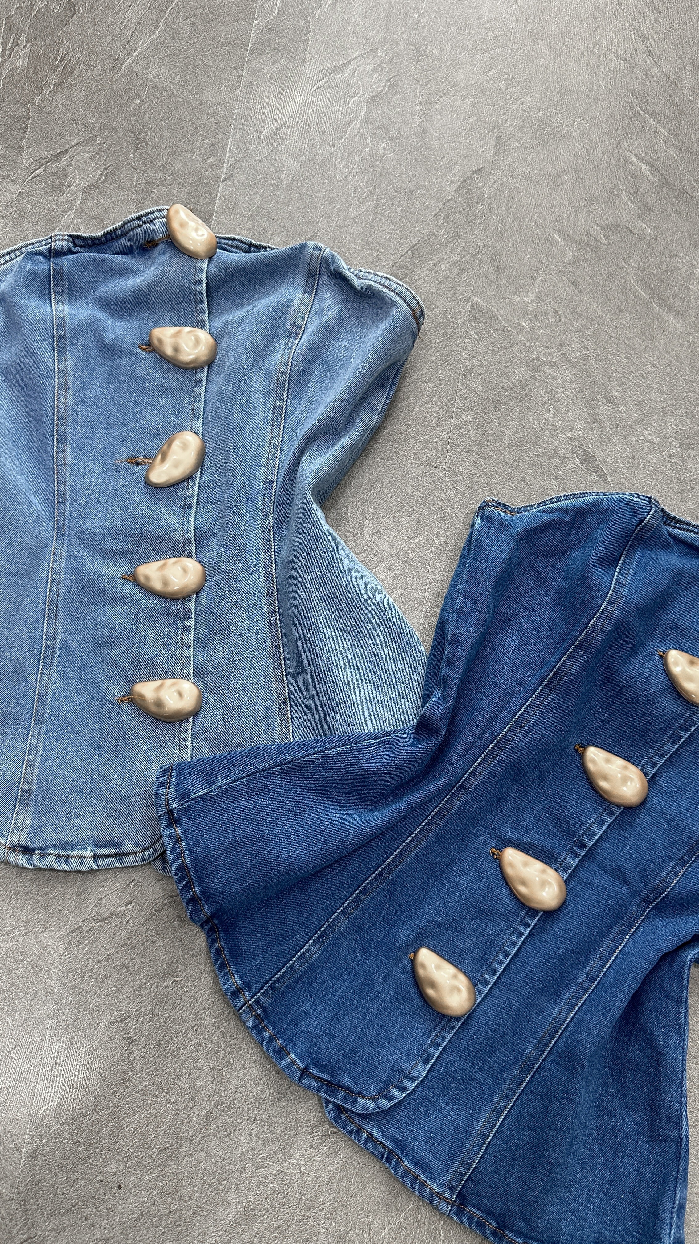 TOP MEZCLILLA BOTONES