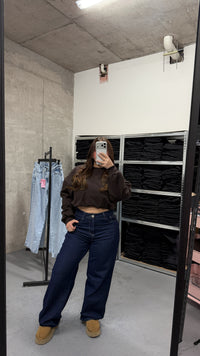 POLERON CROP COQUETTE COFFE