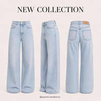 JEANS WIDE LEG COQUETTE X YASMIN TENDENCIA®️