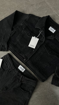JACKET CRISTAL TAIS  BLACK GREY